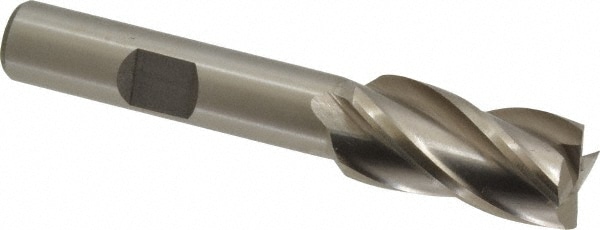 Value Collection 720-3043 Square End Mill: 1/2 Dia, 1 LOC, 3/8 Shank Dia, 2-11/16 OAL, 4 Flutes, High Speed Steel Image