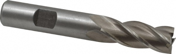 Value Collection 720-3045 Square End Mill: 1/2 Dia, 1-1/4 LOC, 1/2 Shank Dia, 3-1/4 OAL, 4 Flutes, High Speed Steel Image