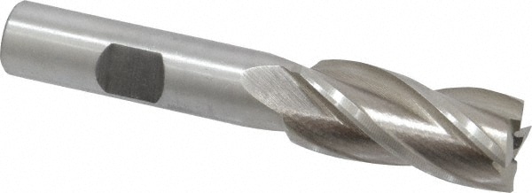 Value Collection 720-3053 Square End Mill: 5/8 Dia, 1-3/8 LOC, 1/2 Shank Dia, 3-3/8 OAL, 4 Flutes, High Speed Steel Image