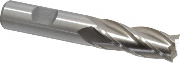 Value Collection 720-3055 Square End Mill: 5/8 Dia, 1-5/8 LOC, 5/8 Shank Dia, 3-3/4 OAL, 4 Flutes, High Speed Steel Image