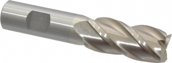 Value Collection 720-3085 Square End Mill: 7/8 Dia, 1-7/8 LOC, 3/4 Shank Dia, 4-1/8 OAL, 4 Flutes, High Speed Steel Image