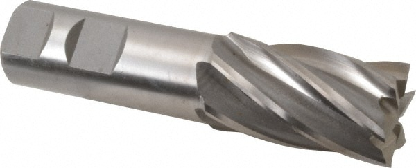 Value Collection 720-3115 Square End Mill: 1-1/8 Dia, 2 LOC, 1 Shank Dia, 4-1/2 OAL, 6 Flutes, High Speed Steel Image