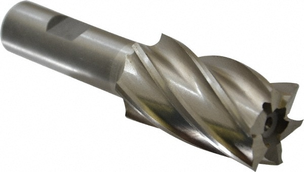 Value Collection 720-3117 Square End Mill: 1-3/16 Dia, 2 LOC, 3/4 Shank Dia, 4-1/4 OAL, 6 Flutes, High Speed Steel Image