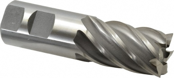 Value Collection 720-3125 Square End Mill: 1-1/4 Dia, 2 LOC, 1-1/4 Shank Dia, 4-1/2 OAL, 6 Flutes, High Speed Steel Image