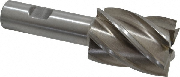 Value Collection 720-3133 Square End Mill: 1-7/16 Dia, 2 LOC, 3/4 Shank Dia, 4-1/2 OAL, 6 Flutes, High Speed Steel Image