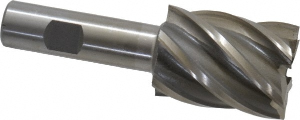 Value Collection 720-3135 Square End Mill: 1-1/2 Dia, 2 LOC, 3/4 Shank Dia, 4-1/2 OAL, 6 Flutes, High Speed Steel Image