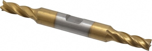 Value Collection 722-4020 Square End Mill: 1/4 Dia, 5/8 LOC, 3/8 Shank Dia, 3-3/8 OAL, 4 Flutes, High Speed Steel Image