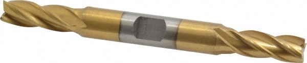 Value Collection 722-4028 Square End Mill: 5/16 Dia, 3/4 LOC, 3/8 Shank Dia, 3-1/2 OAL, 4 Flutes, High Speed Steel Image