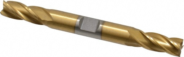 Value Collection 722-4032 Square End Mill: 11/32 Dia, 3/4 LOC, 3/8 Shank Dia, 3-1/2 OAL, 4 Flutes, High Speed Steel Image