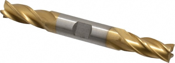 Value Collection 722-4044 Square End Mill: 7/16 Dia, 1 LOC, 1/2 Shank Dia, 4-1/8 OAL, 4 Flutes, High Speed Steel Image