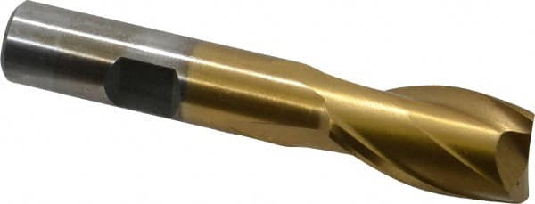 Value Collection 722-1051 Square End Mill: 5/8 Dia, 1-1/8 LOC, 1/2 Shank Dia, 3-1/8 OAL, 2 Flutes, High Speed Steel 
