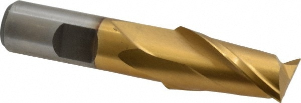 Value Collection 722-1065 Square End Mill: 3/4 Dia, 1-5/16 LOC, 5/8 Shank Dia, 3-7/16 OAL, 2 Flutes, High Speed Steel Image