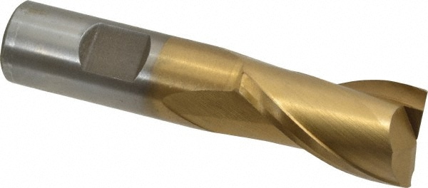 Value Collection 722-1085 Square End Mill: 7/8 Dia, 1-1/2 LOC, 3/4 Shank Dia, 3-3/4 OAL, 2 Flutes, High Speed Steel Image