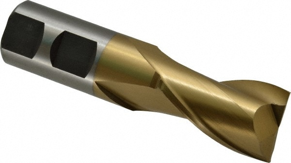 Value Collection 722-1095 Square End Mill: 15/16 Dia, 1-1/2 LOC, 7/8 Shank Dia, 3-3/4 OAL, 2 Flutes, High Speed Steel Image