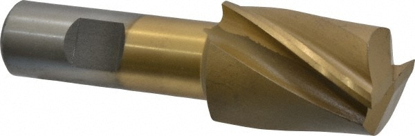 Value Collection 722-1119 Square End Mill: 1-1/4 Dia, 1-5/8 LOC, 3/4 Shank Dia, 3-7/8 OAL, 2 Flutes, High Speed Steel Image