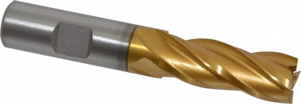 Value Collection 722-3055 Square End Mill: 5/8 Dia, 1-5/8 LOC, 5/8 Shank Dia, 3-3/4 OAL, 4 Flutes, High Speed Steel Image