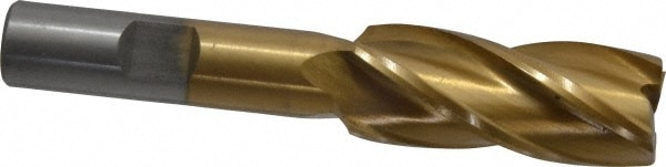 Value Collection 722-3059 Square End Mill: 11/16 Dia, 1-5/8 LOC, 1/2 Shank Dia, 3-5/8 OAL, 4 Flutes, High Speed Steel Image