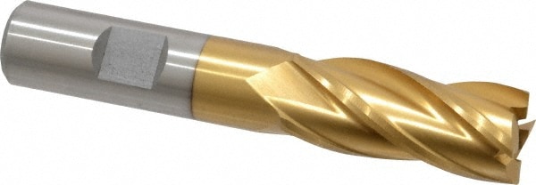 Value Collection 722-3061 Square End Mill: 11/16 Dia, 1-5/8 LOC, 5/8 Shank Dia, 3-3/4 OAL, 4 Flutes, High Speed Steel Image