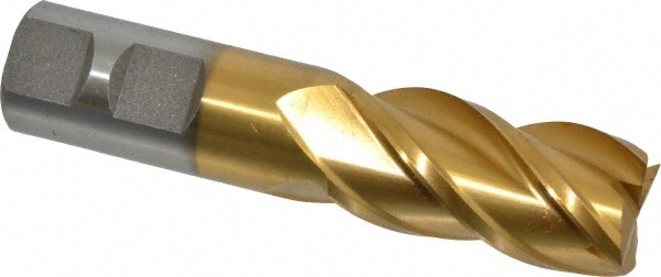 Value Collection 722-3095 Square End Mill: 15/16 Dia, 1-7/8 LOC, 7/8 Shank Dia, 4-1/8 OAL, 4 Flutes, High Speed Steel Image