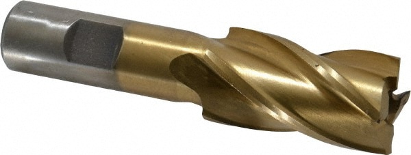 Value Collection 722-3103 Square End Mill: 1 Dia, 1-7/8 LOC, 3/4 Shank Dia, 4-1/8 OAL, 4 Flutes, High Speed Steel Image