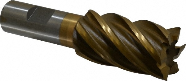 Value Collection 722-3110 Square End Mill: 1-1/8 Dia, 2 LOC, 3/4 Shank Dia, 4-1/8 OAL, 6 Flutes, High Speed Steel Image