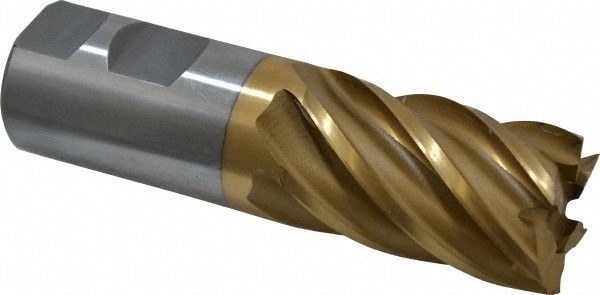 Value Collection 722-3125 Square End Mill: 1-1/4 Dia, 2 LOC, 1-1/4 Shank Dia, 4-1/2 OAL, 6 Flutes, High Speed Steel Image