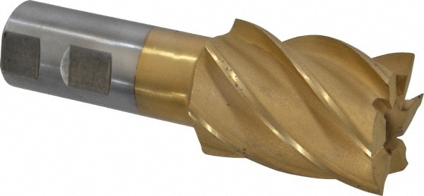 Value Collection 722-3137 Square End Mill: 1-1/2 Dia, 2 LOC, 1 Shank Dia, 4-1/2 OAL, 6 Flutes, High Speed Steel Image