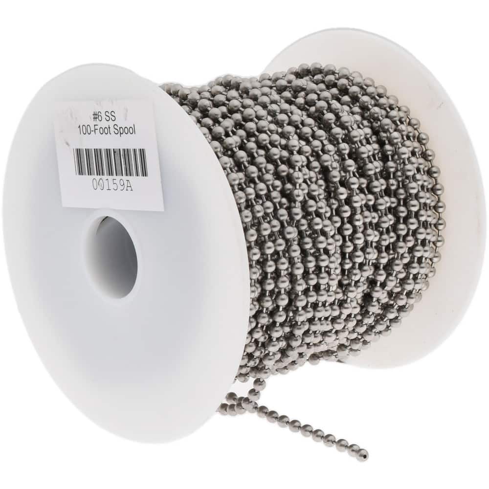Number 6 Trade Size Stainless Steel Ball Chain