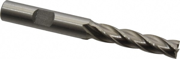 Value Collection 720-3503 Square End Mill: 5/16 Dia, 1-3/8 LOC, 3/8 Shank Dia, 3-1/8 OAL, 4 Flutes, High Speed Steel Image