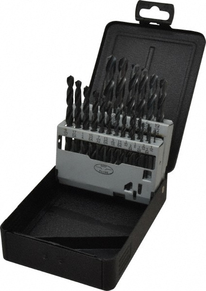 Triumph Twist Drill 99835 Drill Bit Set: Jobber Length Drill Bits, 21 Pc, 118 °, High Speed Steel 