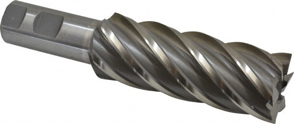 Value Collection 720-3529 Square End Mill: 1-1/2 Dia, 4 LOC, 1 Shank Dia, 6-1/2 OAL, 6 Flutes, High Speed Steel Image