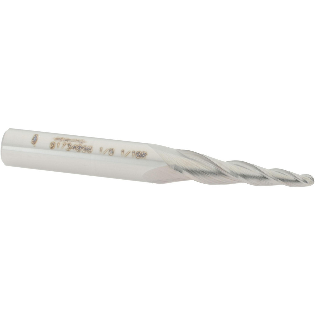 1/8" Tip X 3" LOC HSS Tapered End Mill - 5° Per Side, USA Made