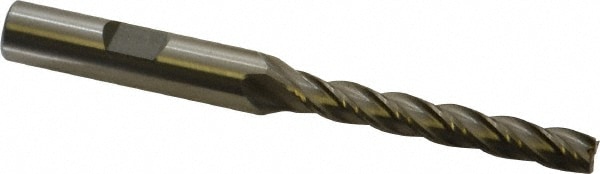 Value Collection 720-3601 Square End Mill: 1/4 Dia, 1-3/4 LOC, 3/8 Shank Dia, 3-9/16 OAL, 4 Flutes, High Speed Steel Image