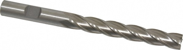 Value Collection 720-3605 Square End Mill: 3/8 Dia, 2-1/2 LOC, 3/8 Shank Dia, 4-1/4 OAL, 4 Flutes, High Speed Steel Image