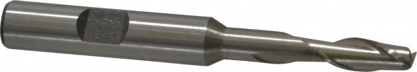 Value Collection 720-1175 Square End Mill: 1/4 Dia, 5/8 LOC, 3/8 Shank Dia, 3-1/16 OAL, 2 Flutes, High Speed Steel Image