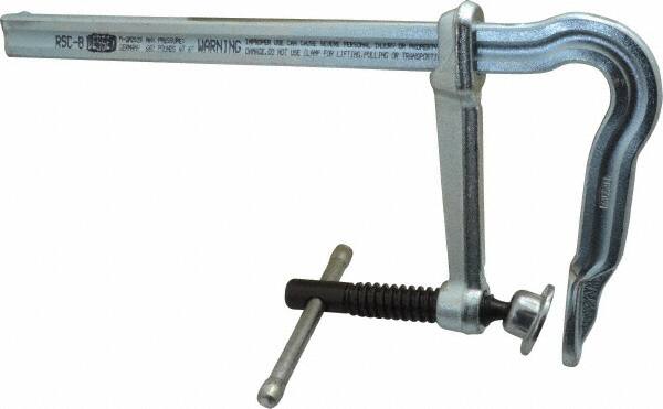 Bessey RSC-8 Sliding Arm Bar Clamp: 8" Max Capacity, 4" Throat Depth 