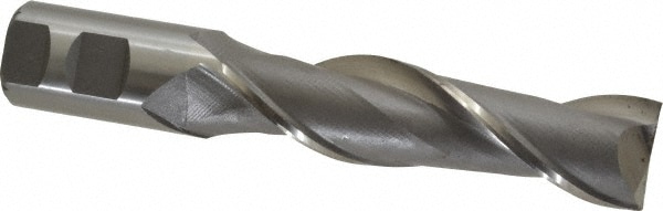 Value Collection 720-1275 Square End Mill: 1-1/4 Dia, 4-3/4 LOC, 1-1/4 Shank Dia, 7-1/4 OAL, 2 Flutes, High Speed Steel Image