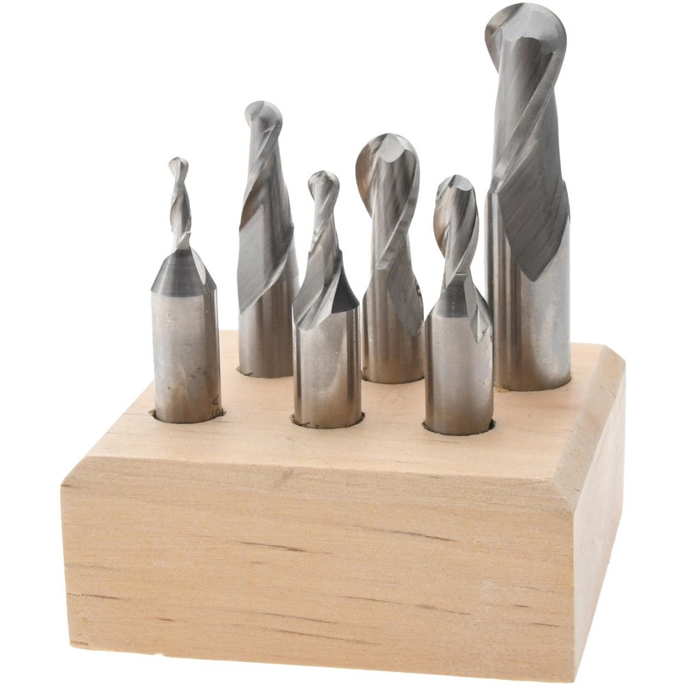 End Mill Set: 2 Flute, Ball End