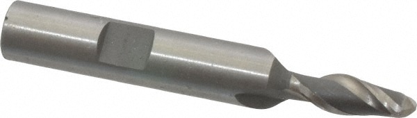 Value Collection 720-1405 Ball End Mill: 0.25" Dia, 0.625" LOC, 2 Flute, High Speed Steel Image