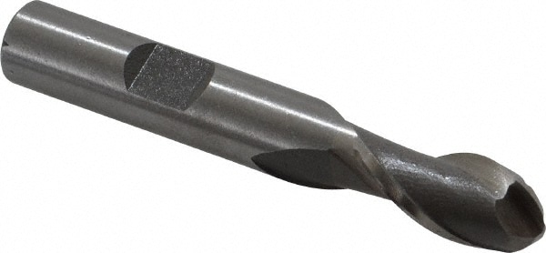 Value Collection 720-1409 Ball End Mill: 0.375" Dia, 0.75" LOC, 2 Flute, High Speed Steel Image