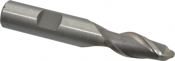 Value Collection 720-1411 Ball End Mill: 0.4375" Dia, 1" LOC, 2 Flute, High Speed Steel Image