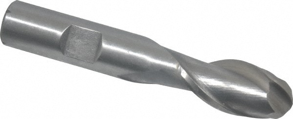 Value Collection 720-1415 Ball End Mill: 0.5625" Dia, 1" LOC, 2 Flute, High Speed Steel Image