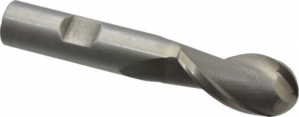 Value Collection 720-1417 Ball End Mill: 0.625" Dia, 1.125" LOC, 2 Flute, High Speed Steel Image