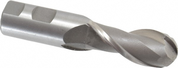 Value Collection 720-1435 Ball End Mill: 1" Dia, 2.25" LOC, 2 Flute, High Speed Steel Image