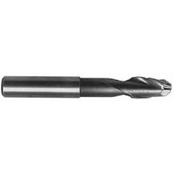 Hertel GG111024 Ball End Mill: 0.375" Dia, 0.75" LOC, 2 Flute, High Speed Steel Image