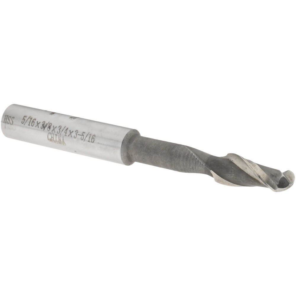 Ball End Mill: 5/16" Dia, 3/4" LOC, 2 Flute, High Speed Steel