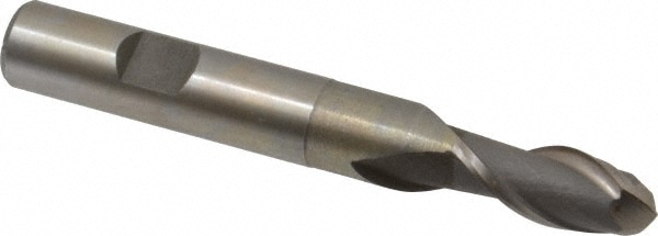 Value Collection 720-1461 Ball End Mill: 0.4375" Dia, 1" LOC, 2 Flute, High Speed Steel Image