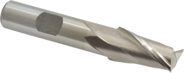 Value Collection 723-9150 Square End Mill: 0.5906 Dia, 1-1/8 LOC, 1/2 Shank Dia, 3-1/8 OAL, 2 Flutes, Cobalt Image