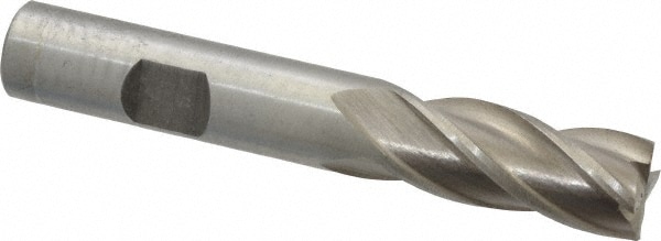 Value Collection 723-8671 Square End Mill: 0.5118 Dia, 1-1/4 LOC, 1/2 Shank Dia, 3-1/4 OAL, 4 Flutes, Cobalt Image