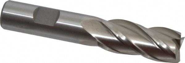 Value Collection 723-8691 Square End Mill: 0.7087 Dia, 1-5/8 LOC, 5/8 Shank Dia, 3-3/4 OAL, 4 Flutes, Cobalt Image